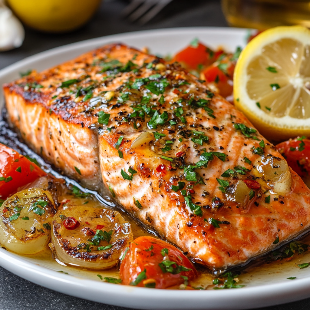 Easy Lemon Garlic Salmon Recipe – Healthy & Delicious