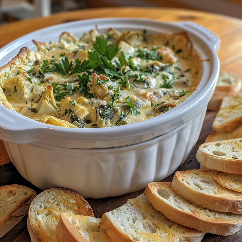 Crockpot Spinach Artichoke Dip Recipe hot and creamy in a slow cooker