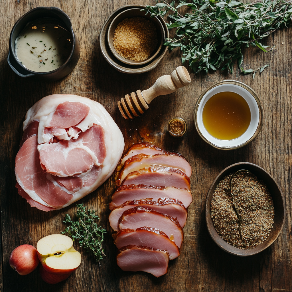 ingredients for smoked ham recipe