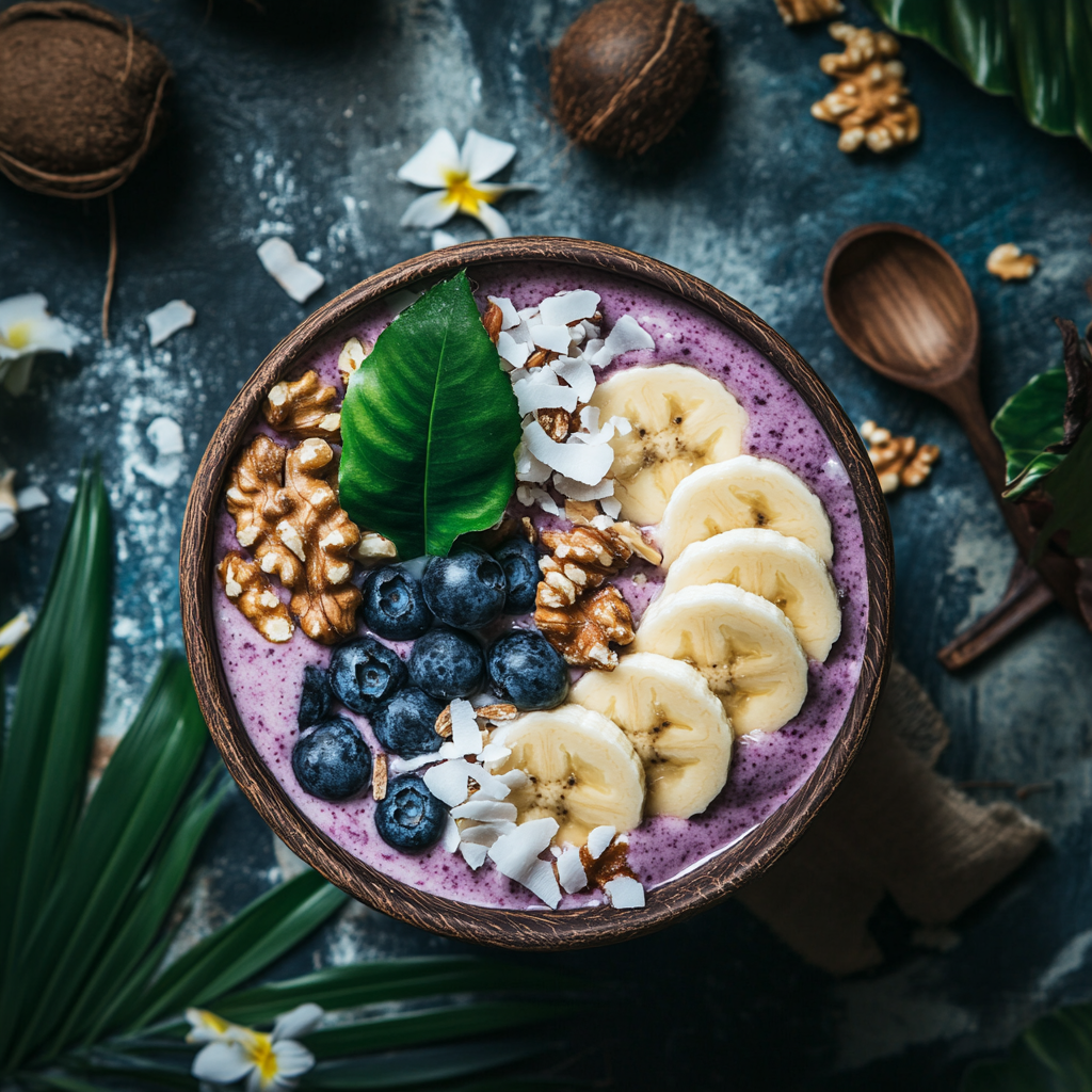 Acai smoothie bowl with Brazil nuts – Natural Mounjaro Recipes