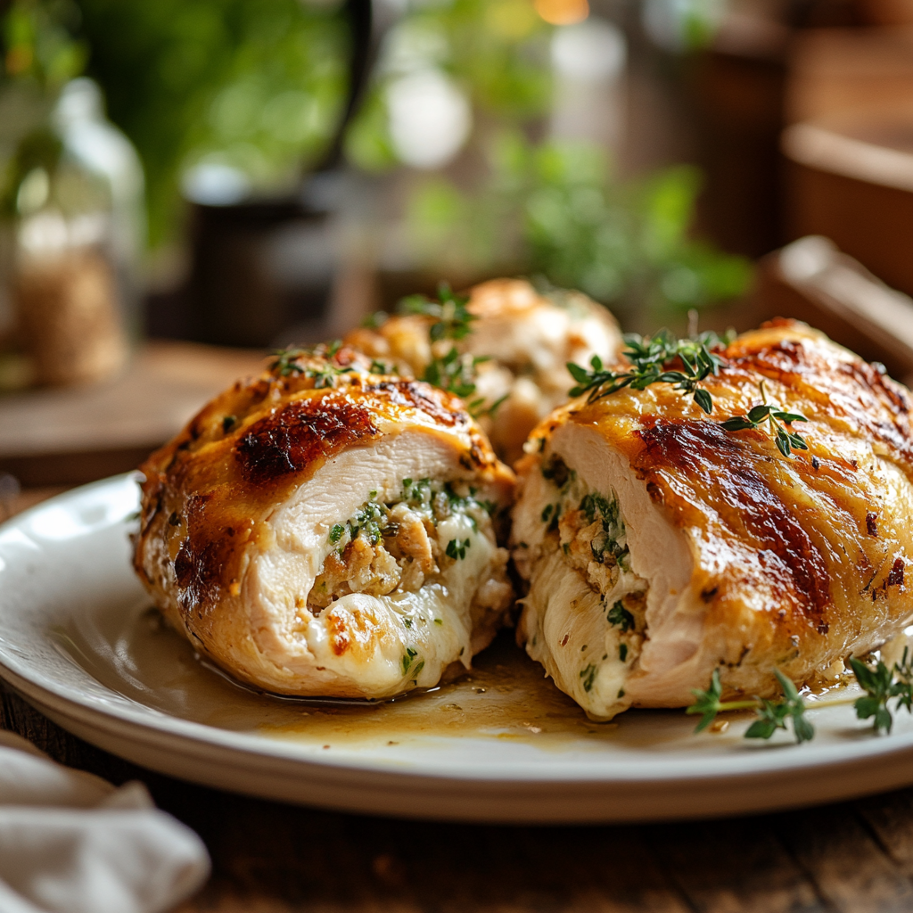 baked stuffed chicken breast recipes with stuffing