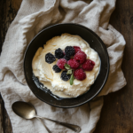 Protein-packed cottage cheese ice cream in bowl