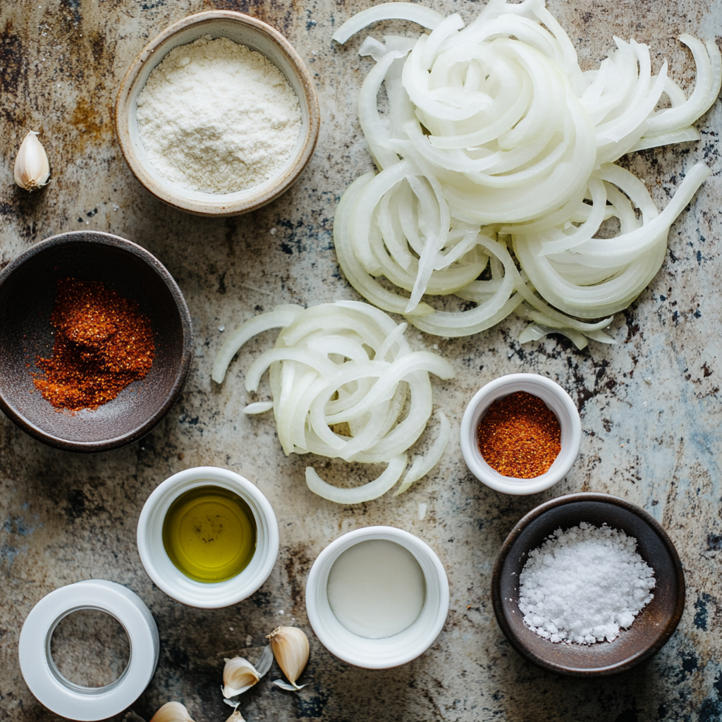 Ingredients for Air Fryer Crispy Onions