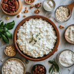 Vegan cottage cheese recipe layout