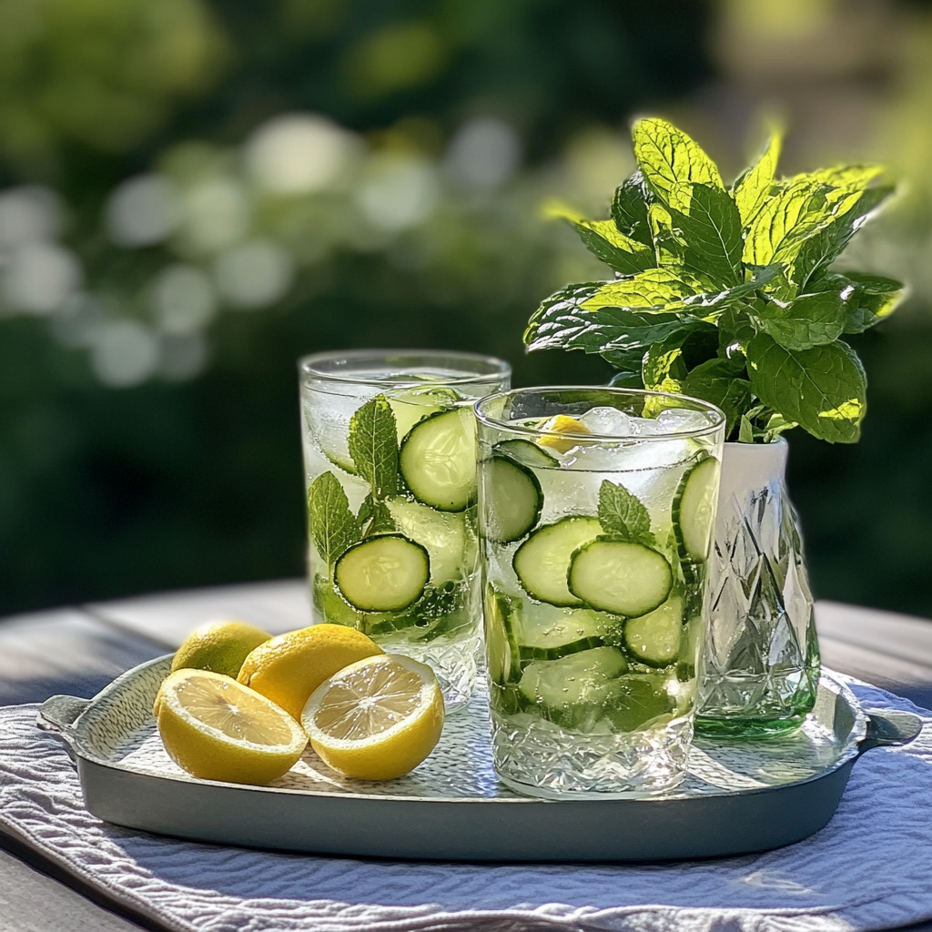 cucumber mint detox water