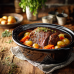Slow-cooking chuck roast in Crock-Pot recipe